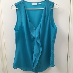 New York & Company Sleeveless Ruffle Top